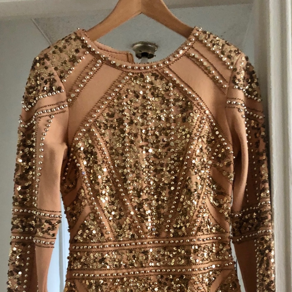 EMBELLISHED GOLD DRESS